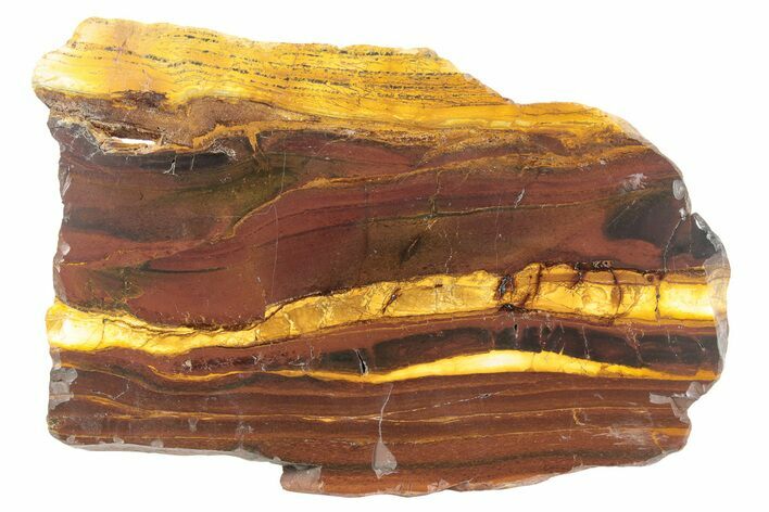 Polished Desert Sunset Banded Iron Slab - Western Australia #234782